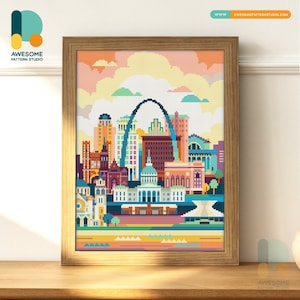 St. Louis, USA Diamond Painting Kit - Modern Diamond Painting 5d Diamond Painting Art for Mosaic Kit Lovers, DS082 image 1