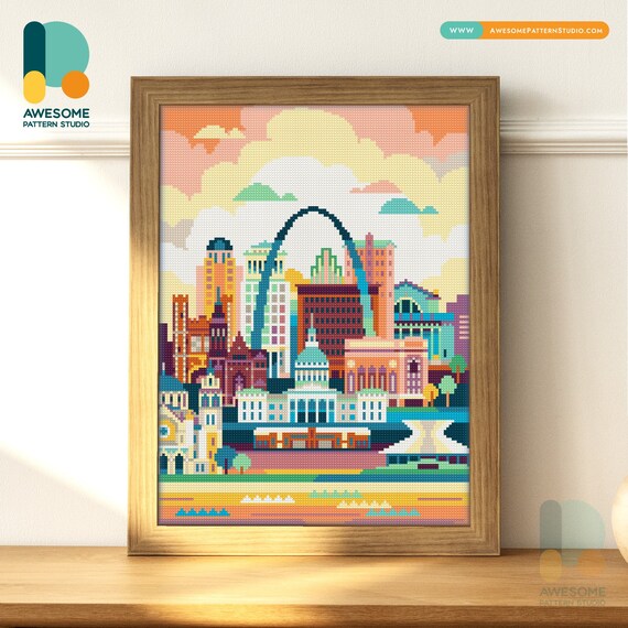 St. Louis, USA Diamond Painting Kit - Modern Diamond Painting 5d Diamond Painting Art for Mosaic Kit Lovers, DS082