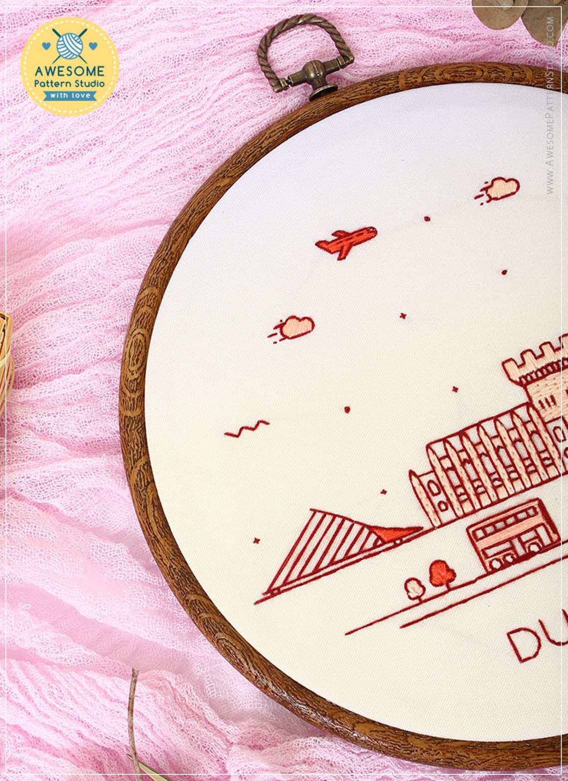 Dublin ireland embroidery em175 embroidery pattern kit and  etsy