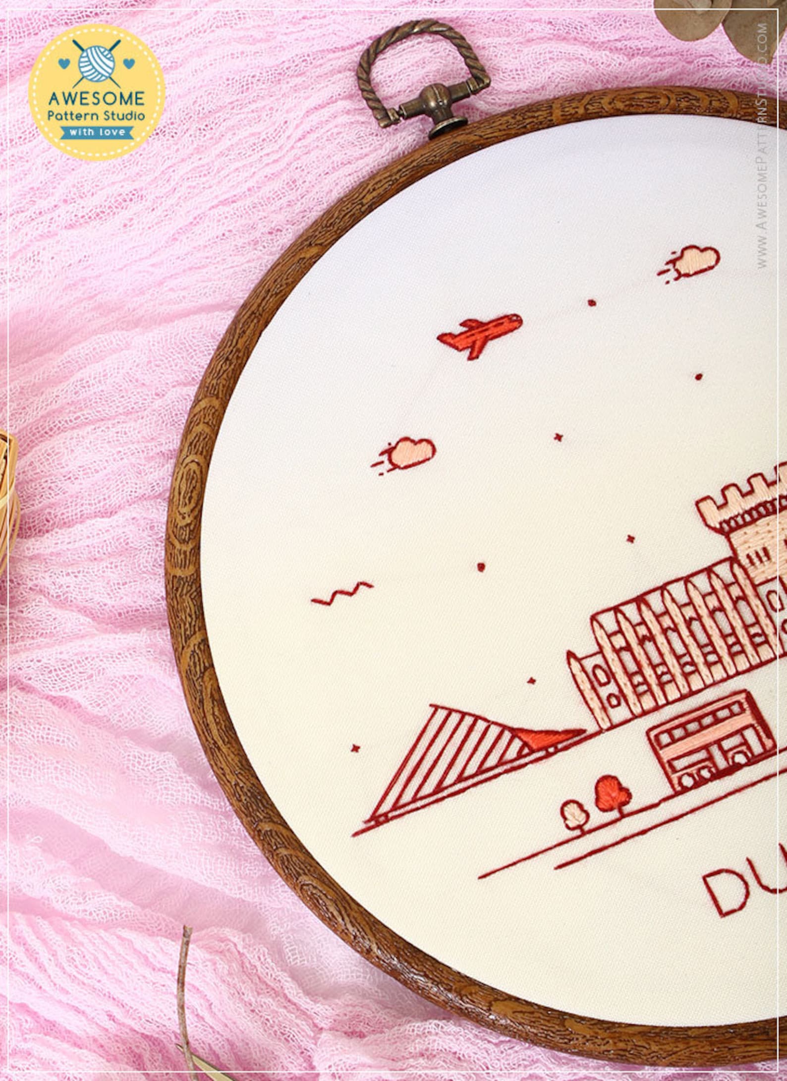 Dublin Ireland Embroidery EM175 Embroidery Pattern KIT and Etsy