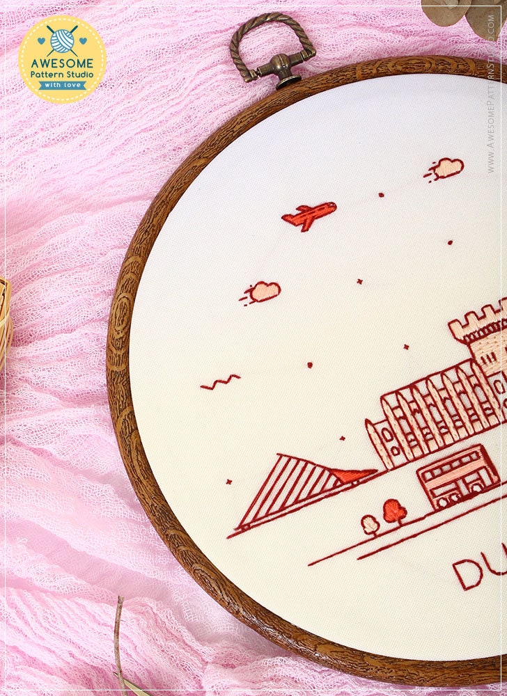 Dublin Ireland Embroidery EM175 Embroidery Pattern KIT and Etsy