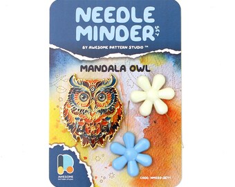 Aide-mémoire mandala hibou - joli cadeau de rappel d'aiguille pour les artisans NM030