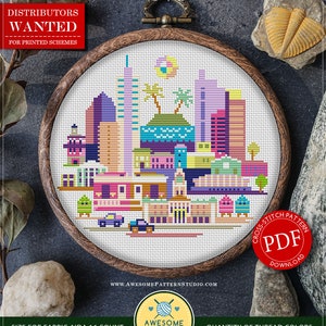 Cape Town, South Africa #P941 Cross Stitch Pattern Embroidery Pattern Instant Download Stitching | How to Cross Stitch | Needlepoint
