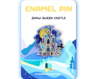 Emaille Pin - Schloss der Schneekönigin. Hard Enamel Pin, Emaille Pin, Pinback Button, Stick Pins, Anstecknadel, Acryl Pin, EP049