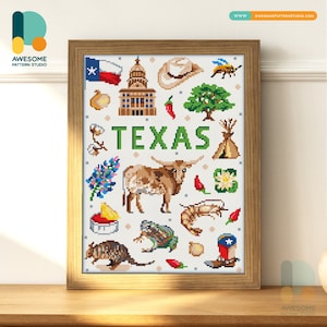 Collezione Texas DS1856, KIT fai da te per pittura diamante / Kit pittura diamante / Kit arte diamante per adulti / Kit punti diamante 5D trapano completo