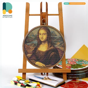 The Mona Lisa By Leonardo da Vinci Cross Stitch Pattern and Kit: Modern Cross Stitch Needlework Art, CS2214