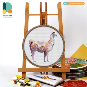 Llama CS1161, Counted Cross Stitch Pattern KIT and PDF | Pdf Pattern Download | Stitch Patterns | Stitch Design | Embroidery