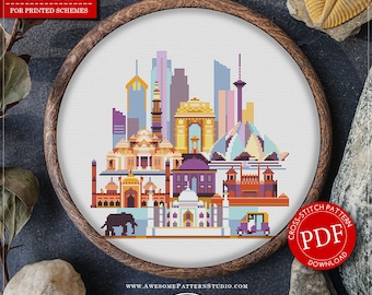 Nieuw pdf-patroon voor dehli #P630 kruissteekborduurwerk downloaden | Borduurpakketten | Naaldpuntensets | Kruispatroon | Steekpatronen