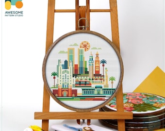 Casablanca, Morocco, Africa Cross Stitch Pattern and Kit: Modern Needlework Art, PDF Pattern and Embroidery Sampler, CS914