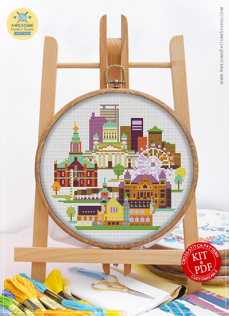 Helsinki CS1195 Counted Cross Stitch Pattern KIT and PDF Etsy