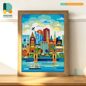 Covington Kentucky USA DS2230, KIT fai da te per pittura diamante / Kit pittura diamante / Kit arte diamante per adulti / Tutti gli articoli inclusi