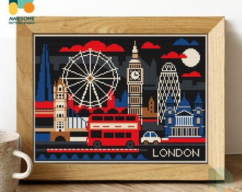 London, England, Europe Diamond Pianting & Kit: Full Drill DIY Art, Relaxing Craft for Stress Relief, Sparkling Home Decor, DS3177