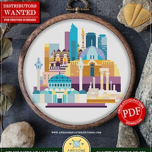 Amman, Jordan #P830 Cross Stitch Pattern Cross Stitch Pattern Instant Download Cross Stitch Patterns | How to Cross Stitch | Stitch Design