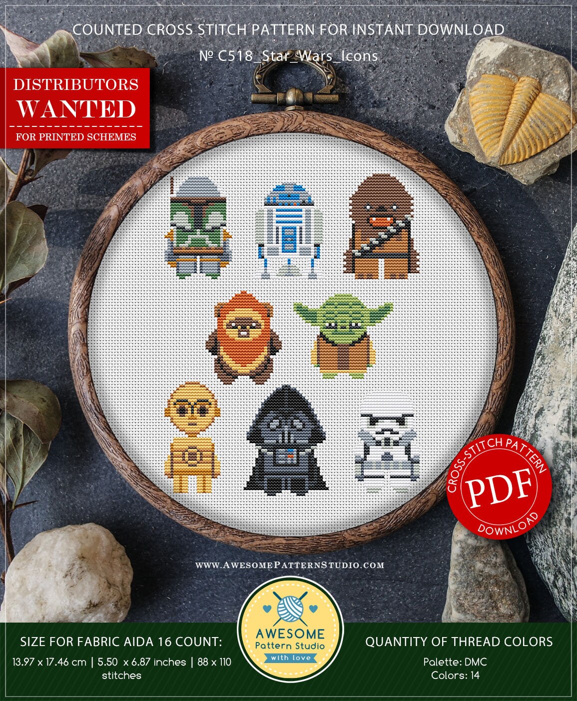 Star Icons P518 Embroidery Cross Stitch Pattern Instant - Etsy Israel