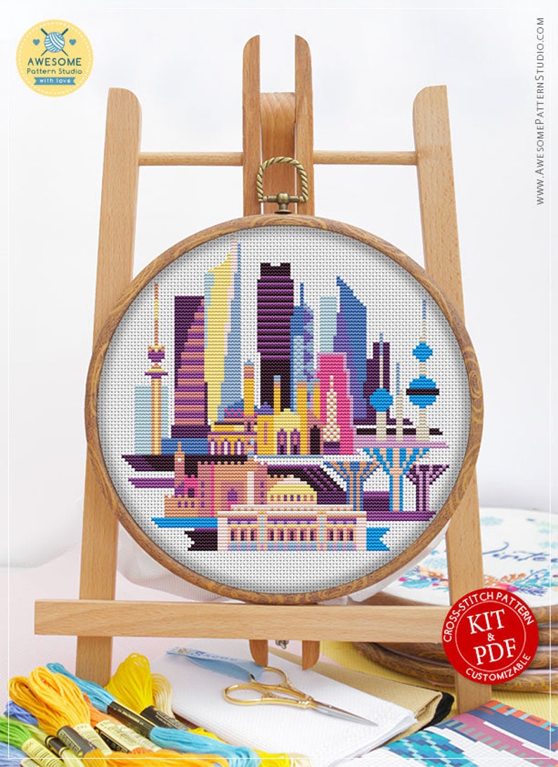 Kuwait CS936 Counted Cross Stitch Pattern KIT and PDF Etsy