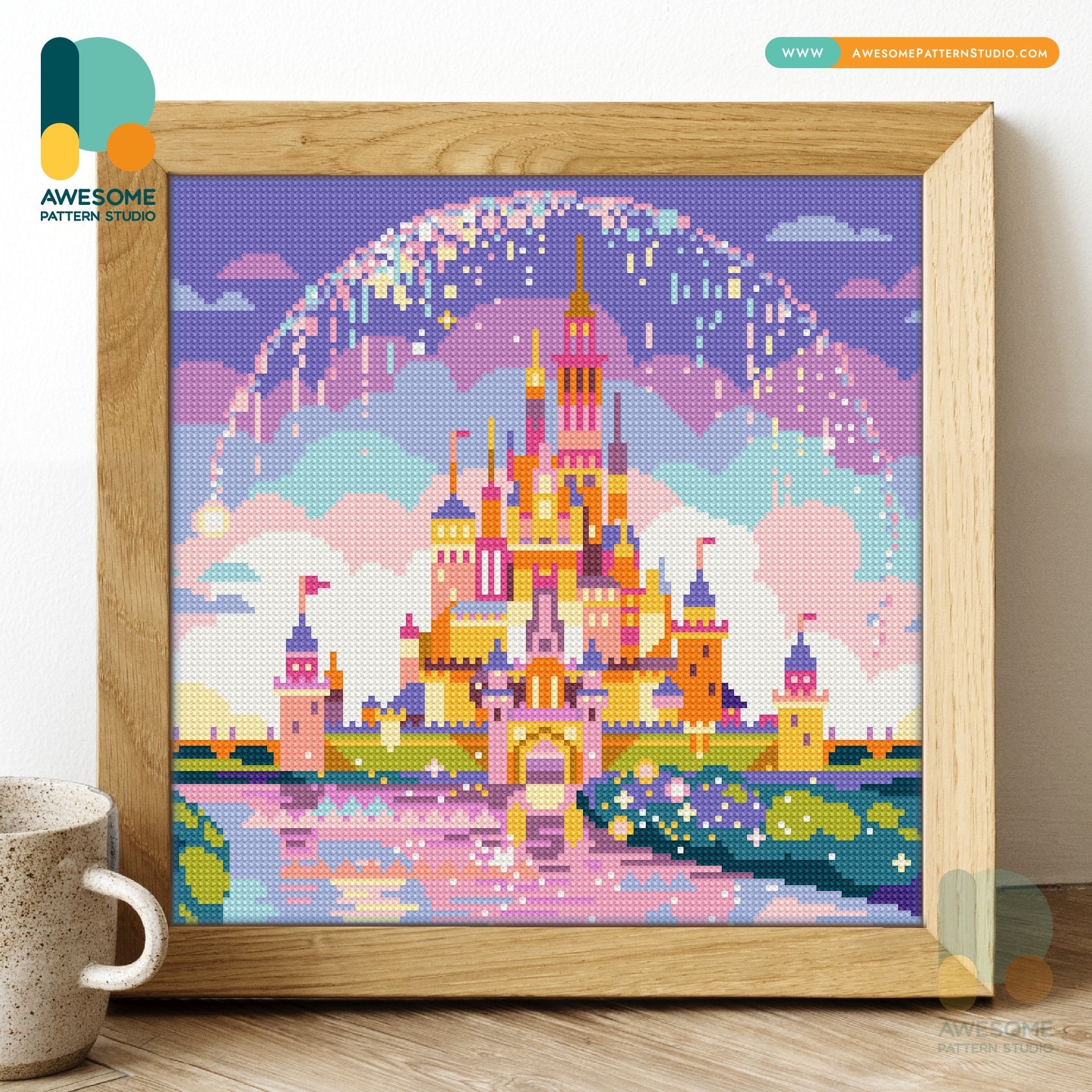 Disneyland Castle Diamond Painting Kit - Modern Diamond Painting 5d ...