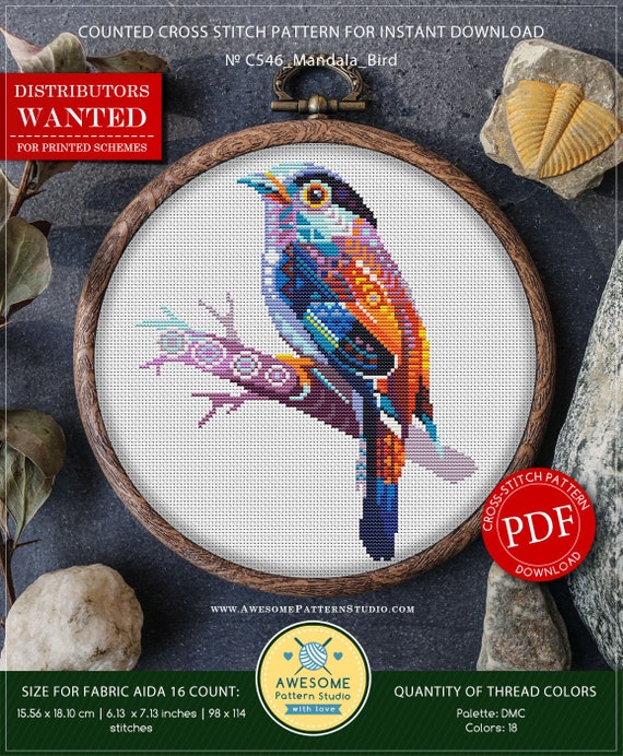 Cross Stitch Stamped/Counted Kits Birds Patterns Embroidery Needlepoint Kit Cross Stitch Stamped/Counted Kits Birds Patterns Embroidery Needlepoint Kit