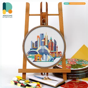 Toronto, Canada, North America Cross Stitch Pattern and Kit - Modern Cross Stitch Needlework Art for Embroidery Lovers, CS164