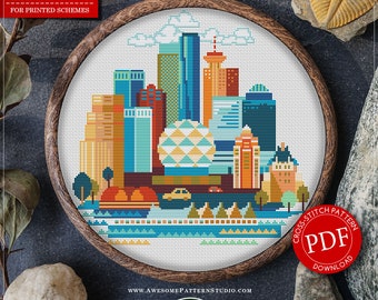 Vancouver #P610 Cross Stitch Embroidery Pattern Instant Download | Cross Stitch Kits | Cross Stitch World | Counted Cross Stitch