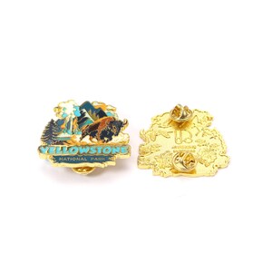 Enamel Pin - Yellowstone National Park. Hard Enamel Pin, Enamel Pin Display, Pinback Button, Stick Pins, Lapel Pin, Acrylic Pin, EP055 image 4