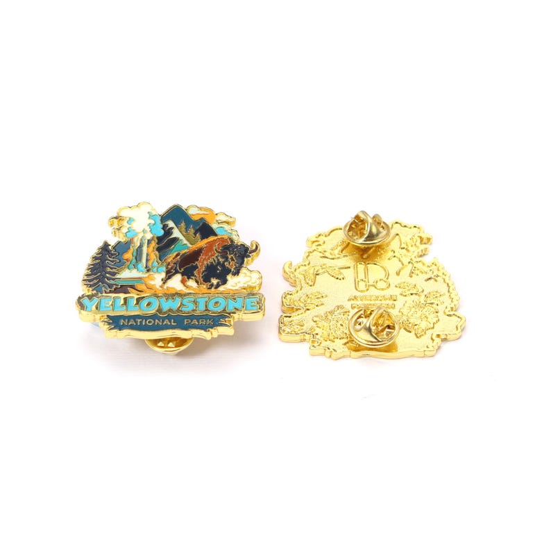 Enamel Pin - Yellowstone National Park. Hard Enamel Pin, Enamel Pin Display, Pinback Button, Stick Pins, Lapel Pin, Acrylic Pin, EP055 image 4