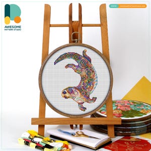 Otter Delight Cross Stitch Pattern and Kit: Modern Needlework Art for Beginners, Simple Cross Stitch Fun, CS1303