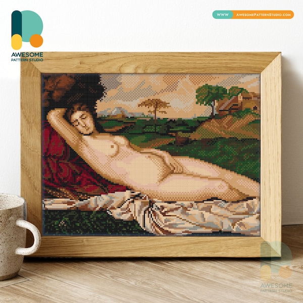 Sleeping Venus By Giorgione and Titian DS2265, Diamond Painting DIY KIT | Diamond Painting Kit | Diamond Art Kits For Adults