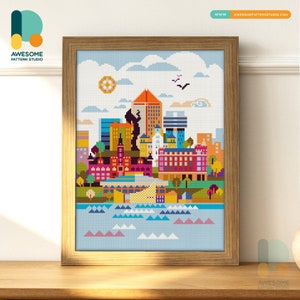 Wichita, USA Diamond Painting Kit - Modern 5d Diamond Painting Art, Simple Diamond Painting for Home Decor, DS1178