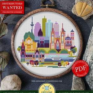 Cologne, Germany #P916 Cross Stitch Pattern Cross Stitch Pattern Download Stitching | Cross Stitch World | Needlepoint | How to Embroider