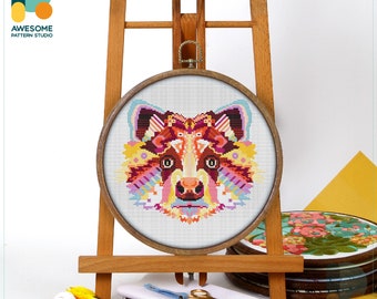 Badger CS1125, Counted Cross Stitch Pattern KIT and PDF | Pattern Instant Download | Stitch Design | Cross Stitch Embroidery