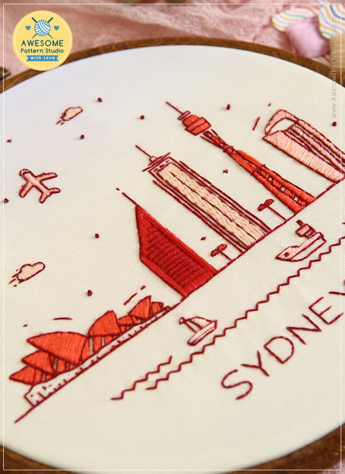 Sydney australia embroidery em105 embroidery nwcvq kit and  etsy Sydney australia embroidery em105 embroidery nwcvq kit and  etsy