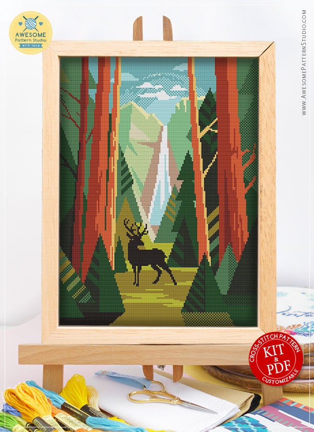 Yosemite National Park CS420 Counted Cross Stitch Pattern KIT Etsy