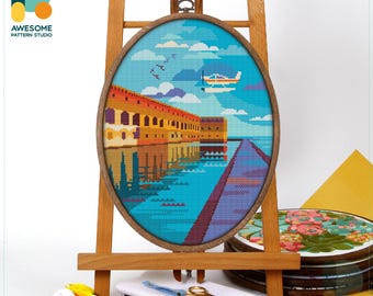 Dry Tortugas National Park, USA Cross Stitch Pattern and Kit: Modern Embroidery Sampler for Needlework Art Lovers, CS1109