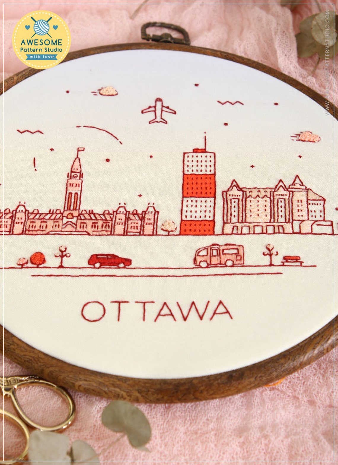 Ottawa canada embroidery em118 embroidery sybju kit and pdf  etsy