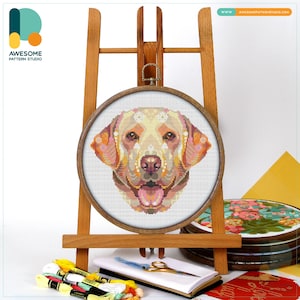 Retriever Labrador CS786, Counted Cross Stitch Pattern KIT and PDF | Embroidery | Cross Designs | Pattern Download | Cross Designs