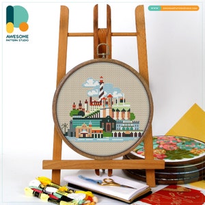 St Augustine CS094, Counted Cross Stitch Pattern KIT and PDF | Stitch Patterns | Needlepoint Kits | Cross Pattern | Cross Stitch Designs