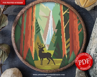 Yosemite National Park #P467 Cross Stitch Embroidery Pattern Instant Download | Stitching | Cross Stitch World | Cross Stitch Embroidery