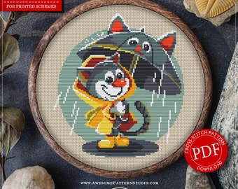 Cat #P014 Embroidery Cross Stitch PDF Pattern Download | Cross Stitch Kits | Needlepoint | Stitch Design | Embroidery Stitches