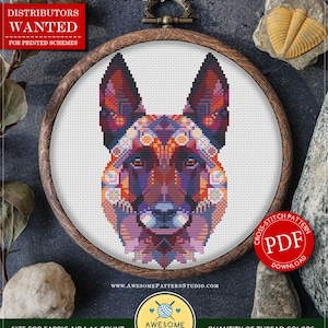 Belgian Malinois #P749 PDF Cross Stitch Pattern Embroidery Pattern Download | Embroidery | Needlepoint | Stitch Design