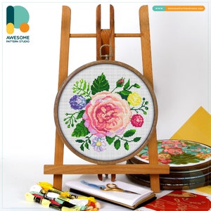 Rose Chamomile and Daisy Herbs CS1066, Counted Cross Stitch Pattern KIT and PDF | Stitching | Embroidery Stitches | Stitching