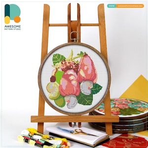 Cashew Nuts Cross Stitch Pattern and Kit: Modern Needlework Art for Fun Embroidery Sampler, CS1045