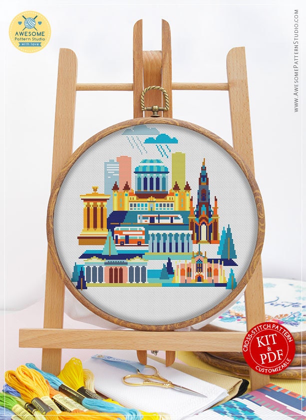 Edinburgh CS661 Counted Cross Stitch Pattern KIT and PDF Etsy