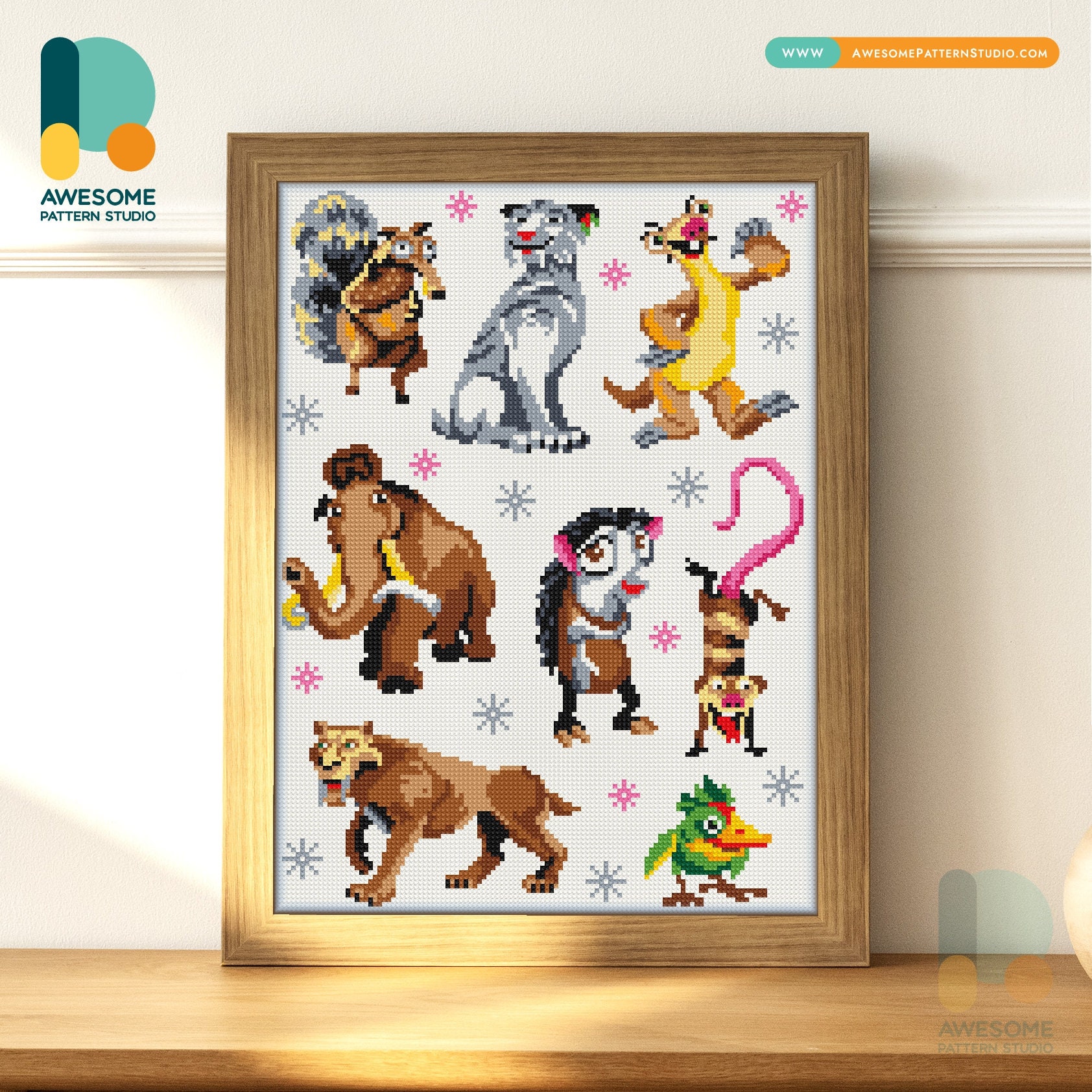 Famous cartoon characters collection, diamond painting diy kit ds1762
