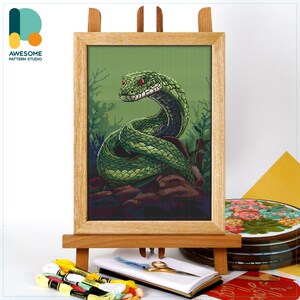 Nagini CS2518, Counted Cross Stitch Pattern KIT and PDF | Embroidery Pdf Pattern Download | Cross Stitch Kits | How To Cross Stitch