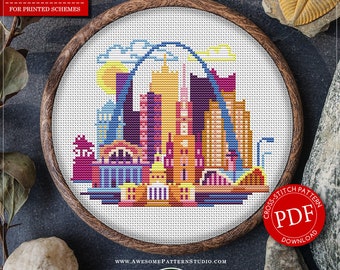 St Louis #P082 Embroidery Cross Stitch PDF Pattern Download | Stitching | Needlepoint Kits | Embroidery Designs | Embroidery Stitches