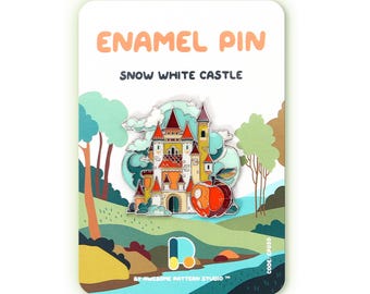 Emaille Pin - Schneewittchen Schloss. Hard Emaille Pin, Emaille Pin, Anstecknadel, Anstecknadel, Acryl Pin, EP050