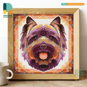 Mandala Cairn Terrier DS2108, KIT fai da te per pittura diamante / Kit pittura diamante / Kit arte diamante per adulti / Tutti gli articoli inclusi
