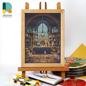 Potions Class CS2490, Counted Cross Stitch Pattern KIT and PDF | Embroidery Pdf Pattern Download | Cross Stitch Kits | How To Cross Stitch