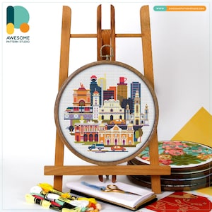 Caracas Venezuela CS1389, Counted Cross Stitch Pattern KIT and PDF  | Pattern Download | Stitch Patterns | Pdf Pattern Download
