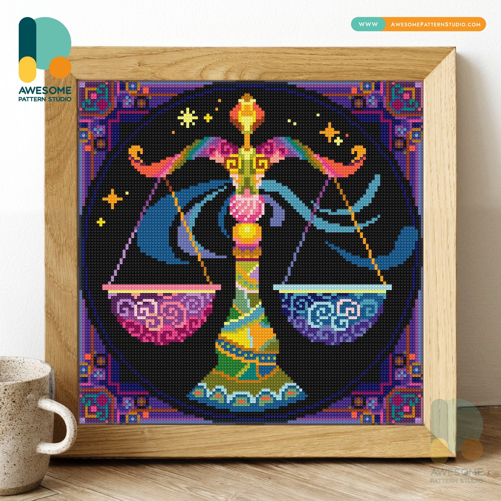 Zodiac Libra Diamond Painting Kit - Modern 5d Diamond Painting Art
